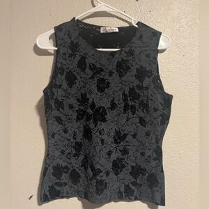 FOREVER Black and Grey Lace Blouse